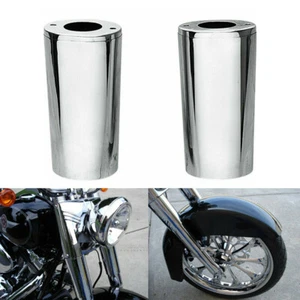 2Pcs For Harley Davidson FLHRC Road King Classic 1998-06 Fork Slider Boot Cover - Picture 1 of 7