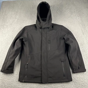 Snozu Performanc Jacket Boys Large 14/16 Black Full Zip Pockets Outdoor Hooded - Picture 1 of 18
