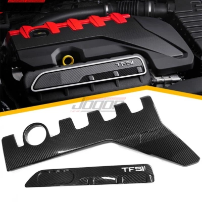 For Audi RS3 8V TTRS TT RS 8S MK3 RSQ3 2019-24 Carbon Fiber Engine Bay Cover Kit - Image 1 of 4