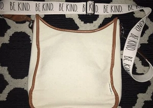 RAE DUNN Tan Bag -BE KIND- Strap Logo Women’s Purse Crossbody (Missing Pouch) - Picture 1 of 6