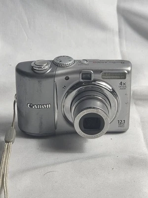 Canon PowerShot A1100 IS Digital Camera 12.1MP 4X Zoom Silver Tested - Read Desc - Image 1 of 4
