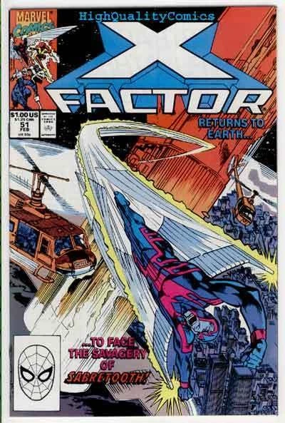 X-FACTOR #51, VF/NM, Sabretooth, Simonson, Beast, Cyclops,1986 1990, Marvel - Image 1 of 1