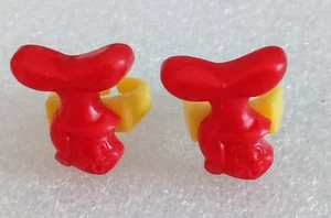 Juego de 2 Anillos Premium Oscar Meyer Wiener Hot Dog De Colección Nuevos de Lote Antiguo Años 70 - Imagen 1 de 5