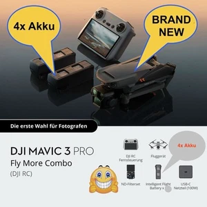 NEUE DJI Mavic 3 Pro! Neuwertig Fly More Combo DJI RC Mit Disp., 4x Akku, 100W - Bild 1 von 7