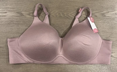 NWT Cacique 44C Lightly Lined No Wire Light Purple Padded Bra NEW $47 - Image 1 of 4