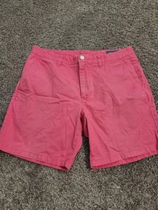 Bonobos Chino Shorts 7 Inch Mens Size 34 Pink Flat Front Stretch Preppy - Picture 1 of 8