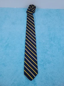Cravatta uomo Brooks Brothers blu a righe 57,5” x 3,25” 100% seta - Foto 1 di 15