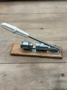 Vintage Reed’s Rocket Nut Cracker – 9" Manual Nut Cracker on Wooden Base - Picture 1 of 9