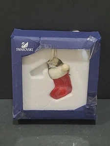 Swarovski Crystal Red Stocking Ornament with Box & COA ~ Made In Austria - Picture 1 of 5