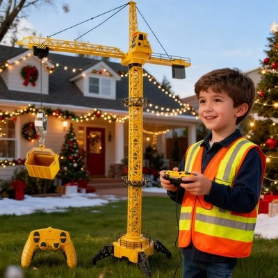 Grúa torre de 50 pulgadas 2.4G control remoto 1:32 construcción elevación luz de sonido Foto 1 de 4