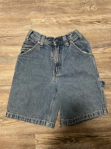 Vintage Route 66 Boys Denim Cargo Shorts Size 6 Loose Fit Skate Farm Outdoor - Picture 1 of 4