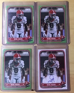 4 Card Lot 2024 ONYX VINTAGE JOENEL AGUERO 1 On Card Auto 3 Green SP /50 Georgia - Picture 1 of 2