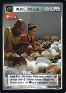 STAR TREK CCG TROUBLE WITH TRIBBLES RARE CARD 10,000 TRIBBLES (POISON) - Picture 1 of 1