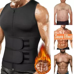 Gynecomastia Compress Tank Top Men Slim Body Shaper Vest Athletic Sweat Vest Gym - Picture 1 of 21