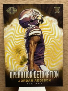 Jordan Addison 2023 Illusions Operation Detonation Rookie GOLD /25 RC Vikings - Picture 1 of 2