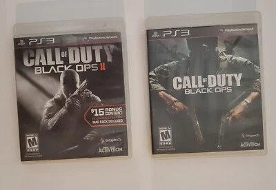 Playstation 3 Call Of Duty 2 Game Bundle Black Ops 1 & 2 PS3 Activision  - Image 1 of 4