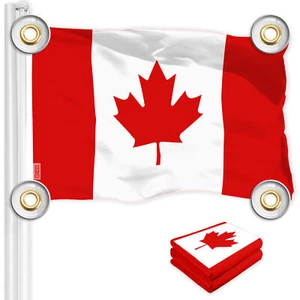 Confezione da 2: Bandiera canadese Canada stampata 3x5 piedi 150D poli, 4 angoli ottone - Foto 1 di 9