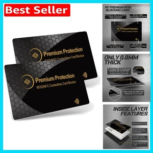 Gold RFID/NFC Anti-Theft Cards | Sleek Wallet Protectors for Secure Transactions - Picture 1 of 7