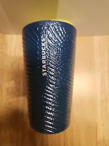 Starbucks Summer 2024 Blue ‘Wavy Rib’ Textured Ceramic Travel Mug Tumbler - Picture 1 of 7