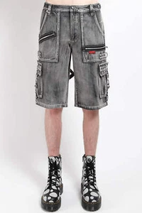 Tripp NYC Punk Clash Shorts [Black Denim/Fog Wash] - Imagen 1 de 16