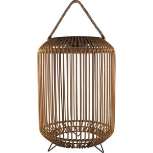 BAZZ Outdoor Integrated LED Solar Floor Lamp 18.87" x 13" x 13" Rattan Beige - Picture 1 of 6