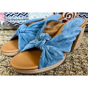 NIB New $149 Kork Ease Haya Blue Suede Heeled Sandals 10 - Picture 1 of 11