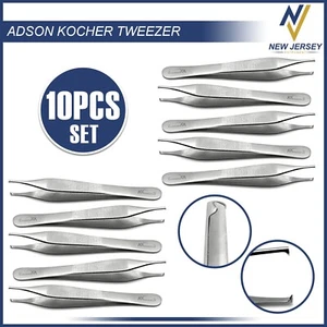 Adson Tweezer Kocher 1x2 Rat Tooth Dental Dressing Forceps Surgical UPGRADED - Picture 1 of 7