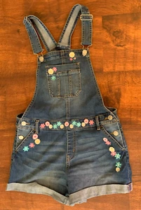 Girls Jordache Jean Short Overalls Size XL (14-16) Denim - Picture 1 of 3