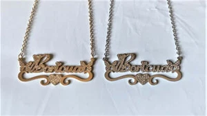Heart Boricua Necklace Studded 17.5" - Picture 1 of 6