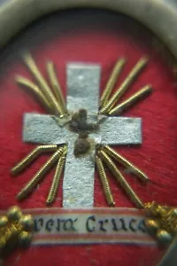 † 19TH DNJC TRUE CROSS 1 RELIC STERLING RELIQUARY CASE WAXSEAL STAMP FRANCE † - Picture 1 of 24