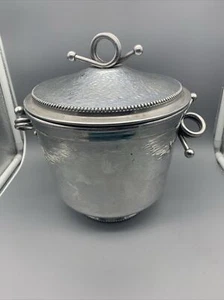 Vintage Hammered Tin Ice Champagne Bucket - Picture 1 of 10