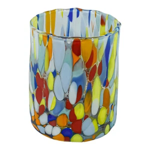 Murano Glass Shot Multi Millefiori Venice Italy Handmade - Picture 1 of 7