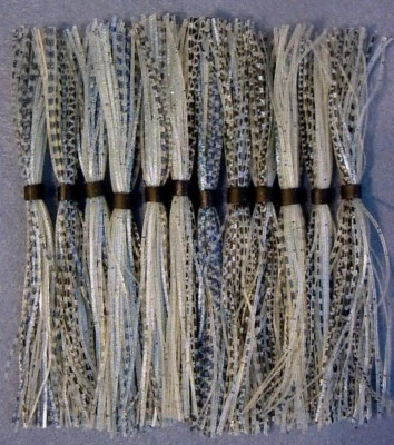 12 Nories #701 Silicone Spinnerbait Skirt Clear Purple Grn Fleck Blk Fish Scale  - Image 1 of 4