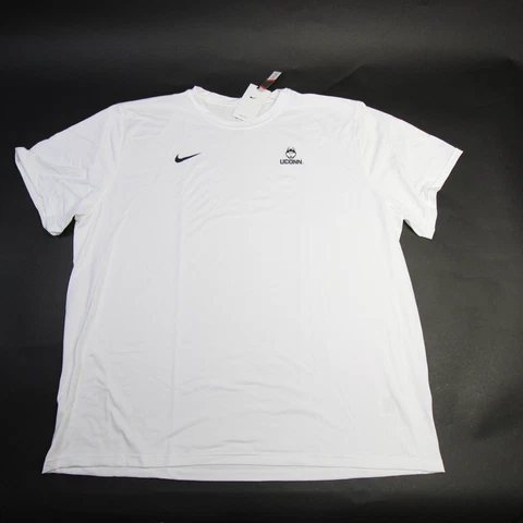 UConn Huskies Nike Dri-Fit Short Sleeve Shirt Men's White New Cover