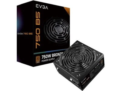 EVGA Power Supply 220-B5-0750-V1 750W 80 Plus BRONZE Fully Modular Retail - Image 1 of 4