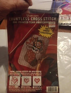 Vogart Countless Cross Stitch Tear-Away Canvas - Socking- Christmas - No 1815 - Picture 1 of 5