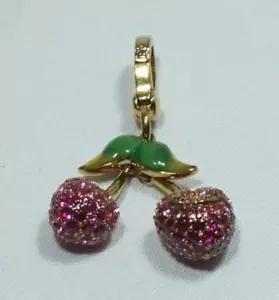 Juicy Couture Charm Ciliegie in metallo e vetro rosso - Imagen 1 de 3