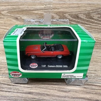 Model Power Minis 19253, 1969 Chevy Camaro SS396 Convertible, Red 1/87 HO Scale - Image 1 of 4