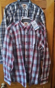 2 Cabelas Western Wear Shirt Mens XL Button Snap Long Sleeve Dakota Grizzley NWT - Picture 1 of 16