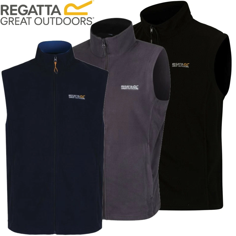 Regatta Mens Tobias Lightweight Micro Fleece Full Zip Bodywarmer Vest Gilet - Image 1 of 1