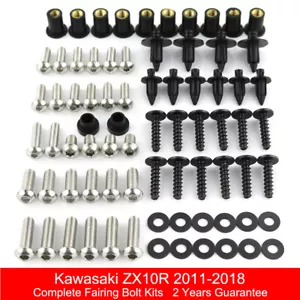 Kit completo de pernos de carrocería de carenado aptos para Kawasaki Ninja ZX-10R 2011-2018 - Imagen 1 de 8
