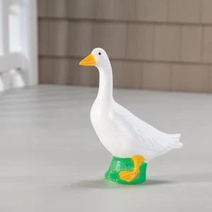 17"H Small White Dress Up Baby Goose Garden Statue Indoor Outdoor Yard Decor - Picture 1 of 11