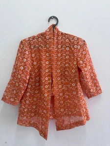 Straits Chinese Peranakan Baba Nyonya Kebaya Top Vintage - Picture 1 of 4