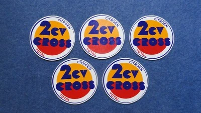 lot 5 anciens AUTOCOLLANTS  2 CV CROSS CITROËN TOTAL - Photo 1/2