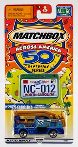 2002 Matchbox Across America Snorkel Fire Engine BLUE | NORTH CAROLINA | FSC - Picture 1 of 1