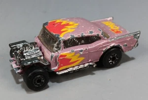 1979 Matchbox '57 Chevy Missing Hood Flames Superfast Red/pink #4 - Picture 1 of 2