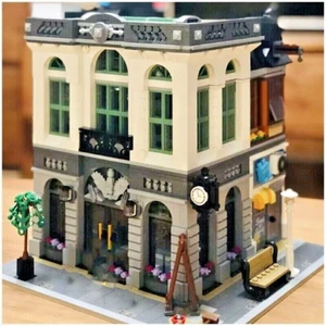 MOC Modular Brick Bank Building Blocks 2413+ pcs Arcitecture Brick City Toy Set - Picture 1 of 8