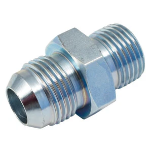 Moquip JIC To BSP Male To Male Adaptors, -10 JIC To 1/2 BSP In Steel - Afbeelding 1 van 3