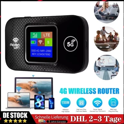 5G LTE Tragbare Mobiler Wireless WLAN Router Hotspot WiFi Modem SIM Karte Neu - Bild 1 von 4