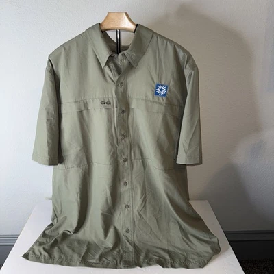 Game Guard Vented Shirt Mens XXL Olive Green Short Sleeve Outdoors Fishing A0047 - Image 1 of 4